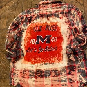 Ole Miss bleached flannel